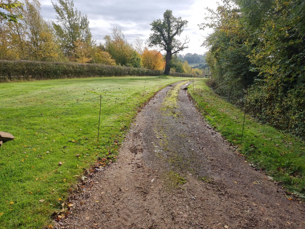 This is a large driveway which is just about to have a tar and chip driveway installed on by New Romney Driveways